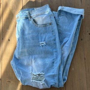 Kunmi Light Blue Distressed Jeans Size XL